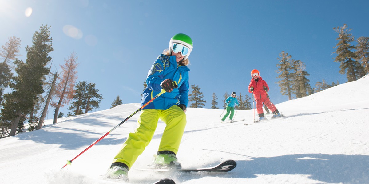 Skikurs Gruppe auf der Piste